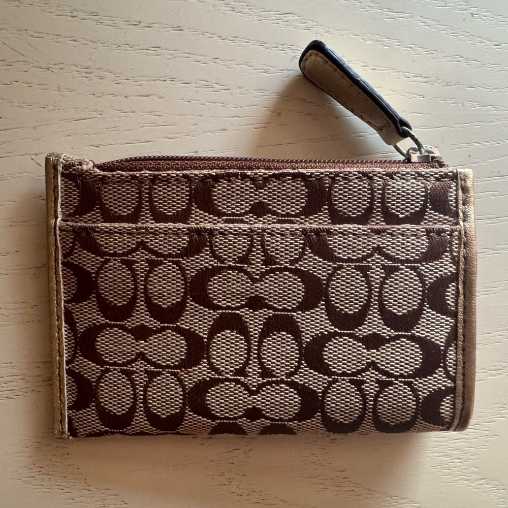 Coach Signature Collection Wallet in Brown and Tan - Picture 2 of 4